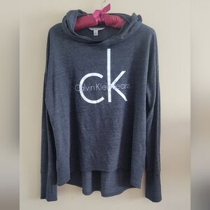 Calvin Klein Jeans | Gray Long Sleeve Shirt Lighweight Sweater Top Hoodie